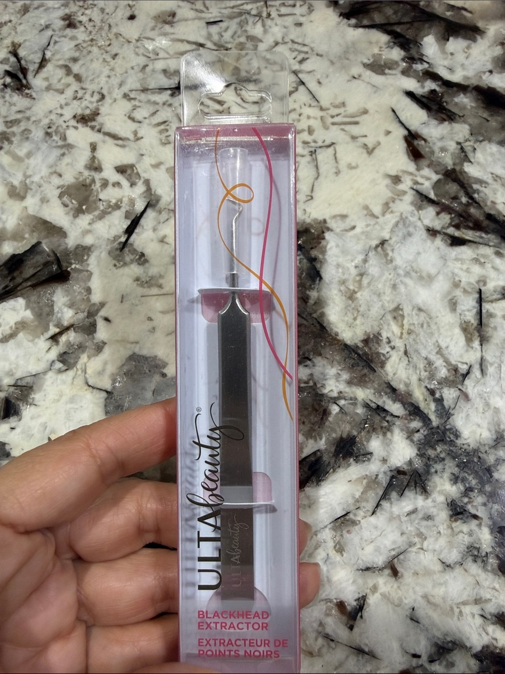 Ulta Beauty Stainless Steel Blackhead Extractor with Pink Accents